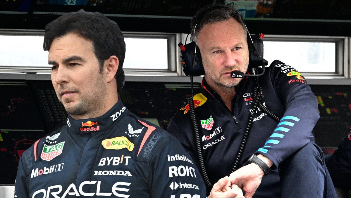 Christian Horner, "sin prisa" por renovación de 'Checo' Pérez con Red Bull (AFP)