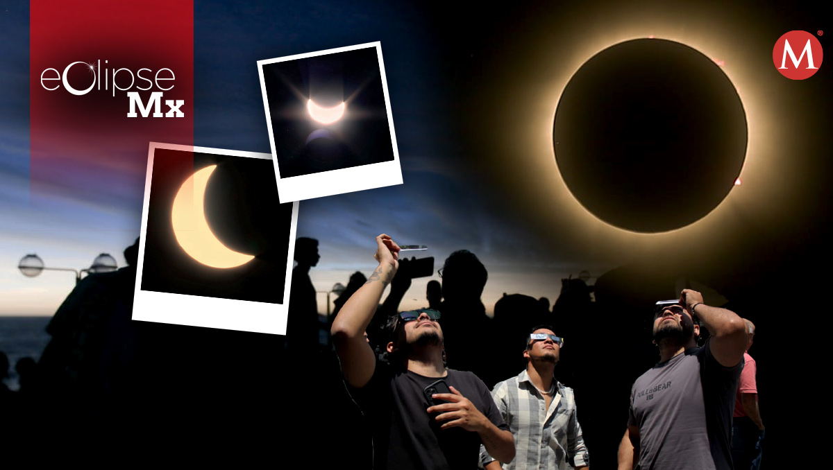 El eclipse solar 2024 paralizó decenas de ciudades en México. (Araceli López, Andrés Lobato, Vale León)