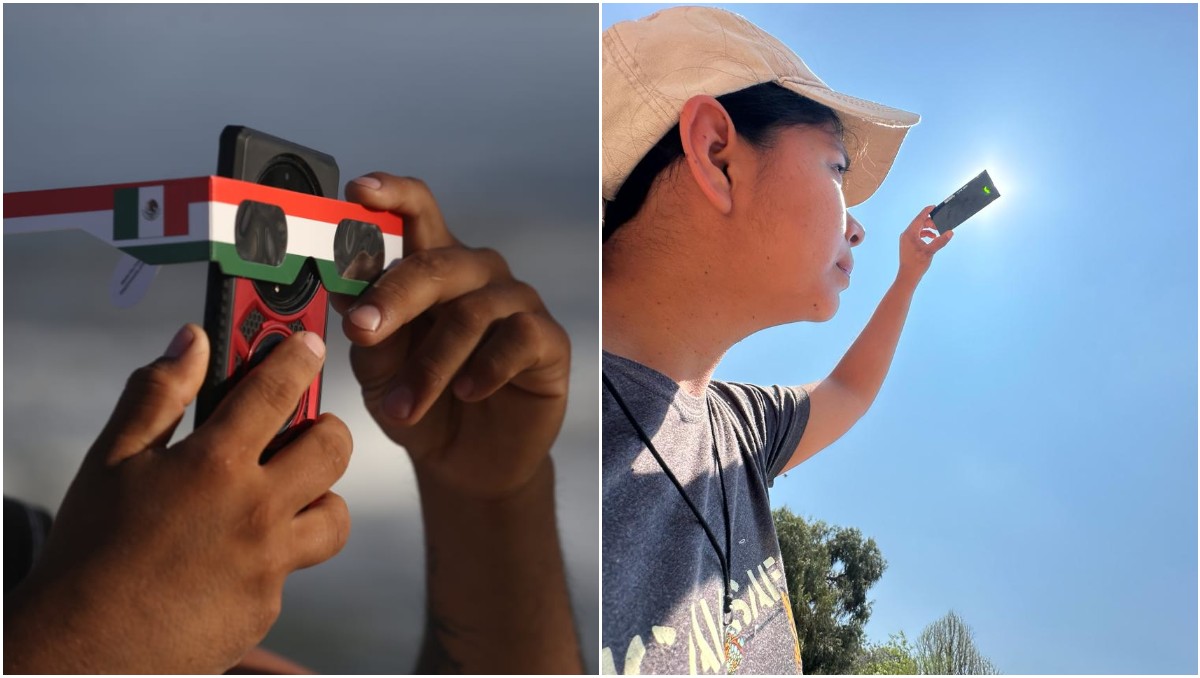Si expones la cámara de tu celular al eclipse estarías cayendo en un grave error. (Araceli López)