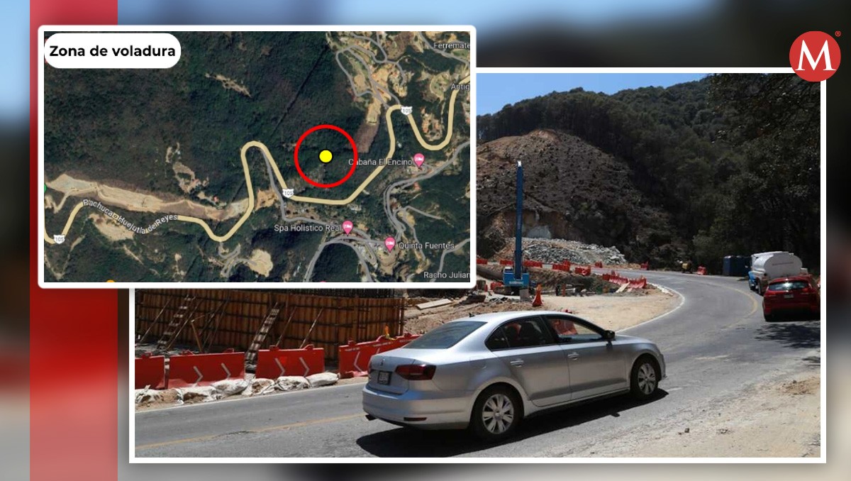 Por voladura cerrarán tramo de carretera a la altura de Real del Monte