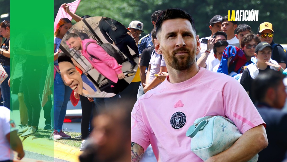 Aficionado consigue foto con Lionel Messi en su llegada al hotel de Monterrey (Jorge López/Reuters)