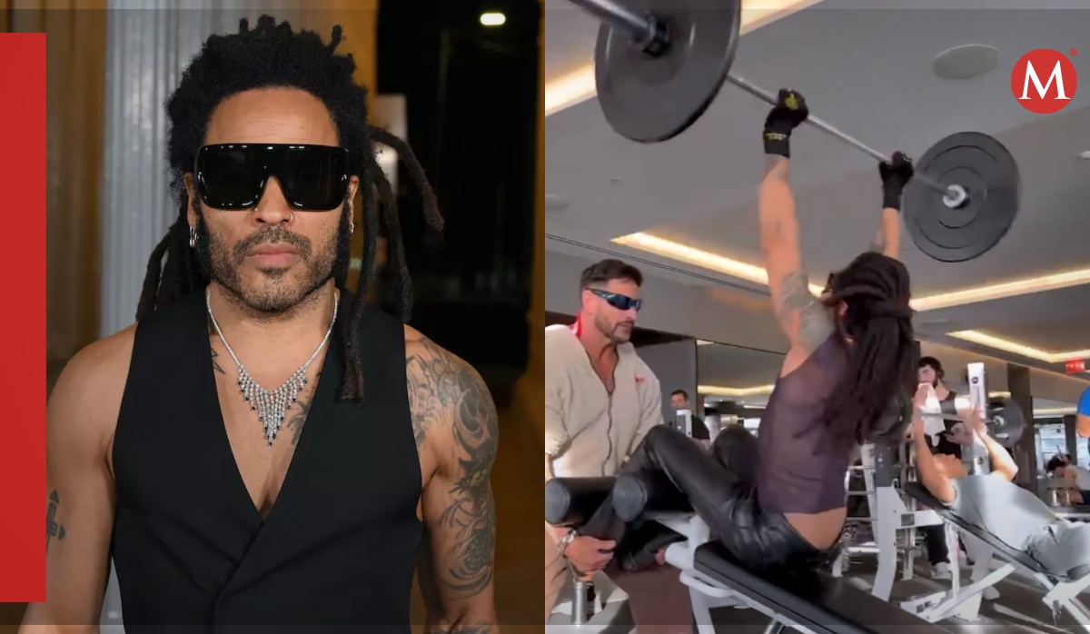 Lenny Kravitz haciendo ejercicio