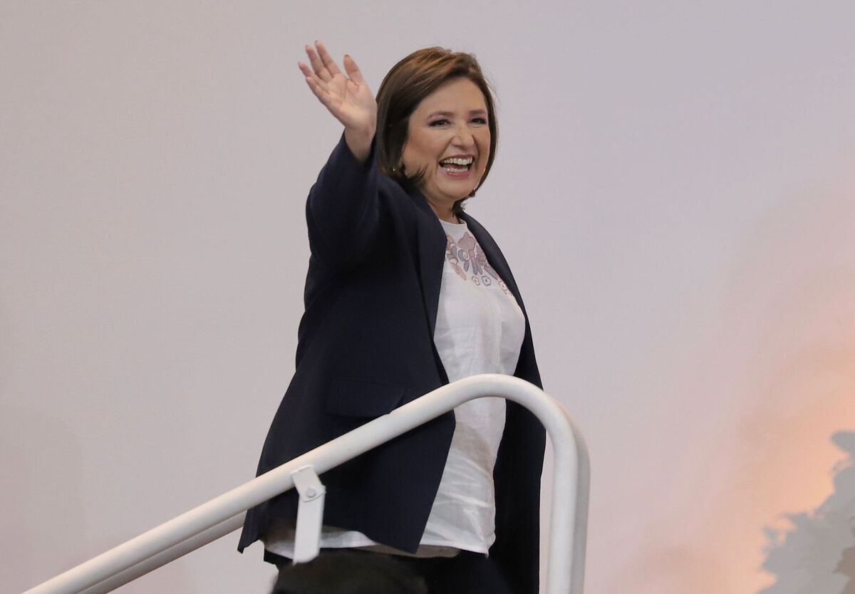 Xóchitl Gálvez durante su encuentro con estudiantes de la Ibero. | Ariel Ojeda