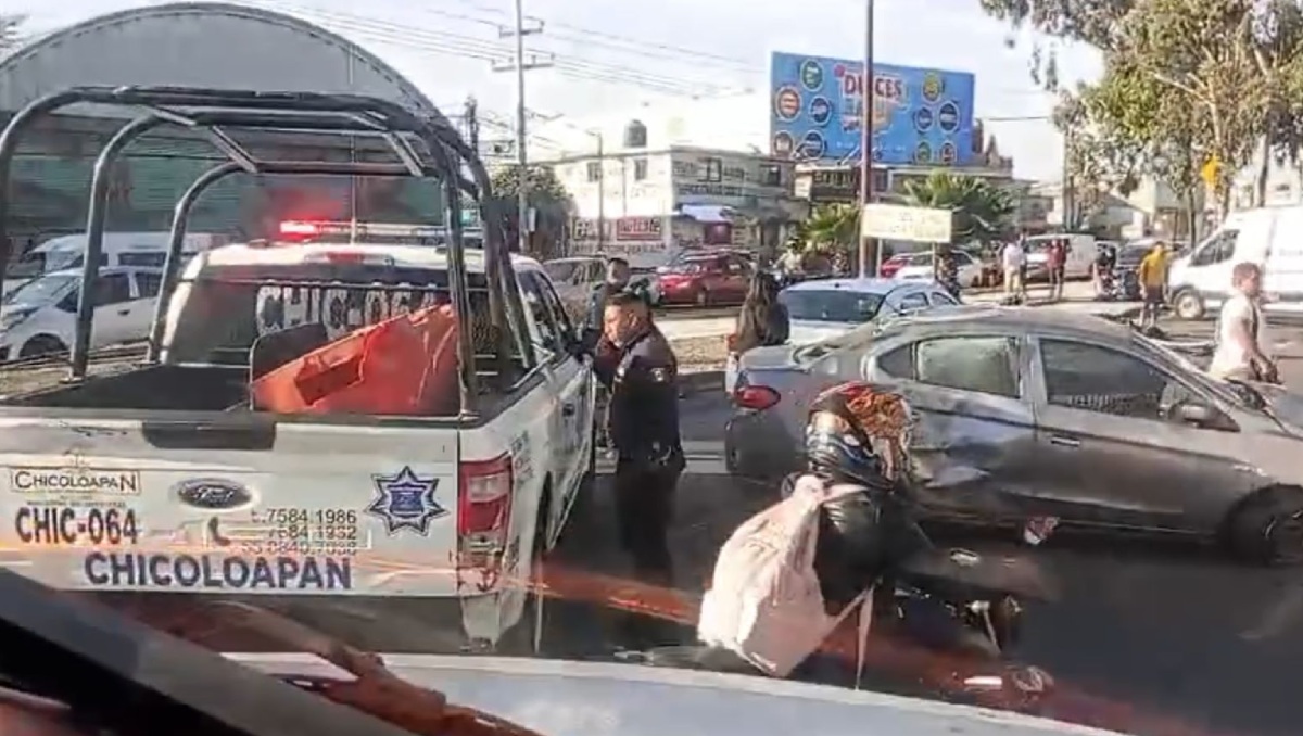 Accidente en la carretera México-Texcoco. Foto: (Especial)