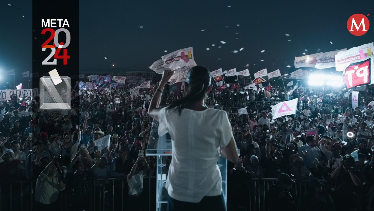Claudia Sheinbaum durante su campaña en Nezahuacóyotl. Foto: (Especial)