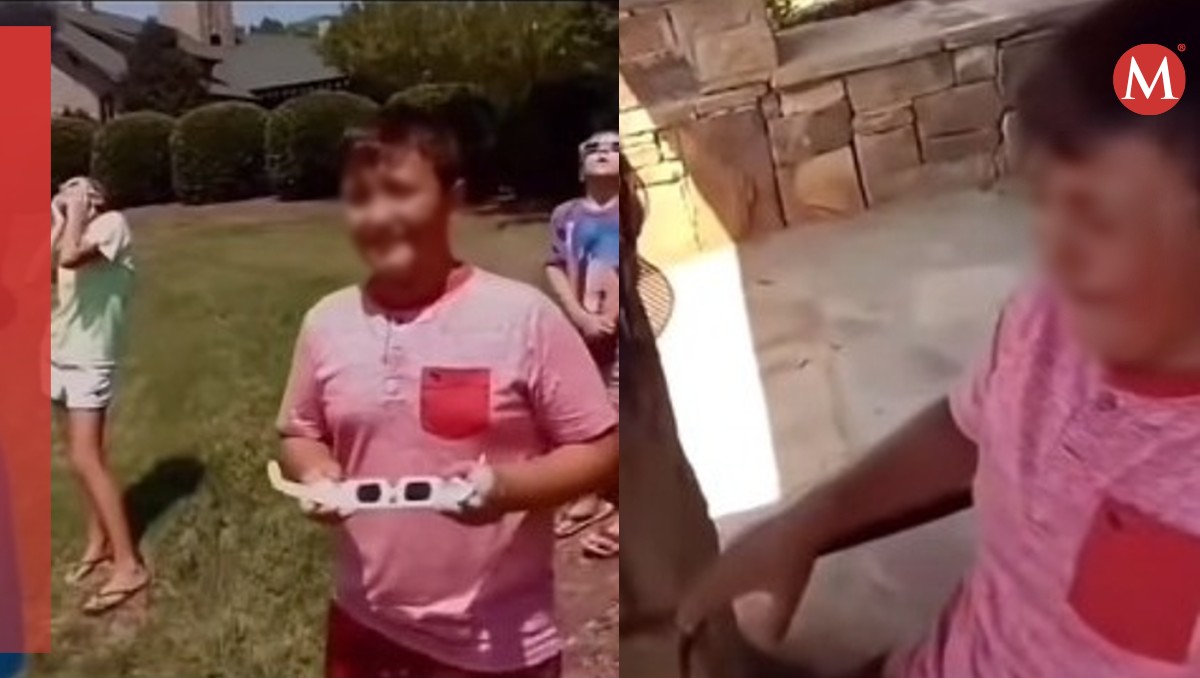 Niño se vuelve viral por perder la vista tras mirar el eclipse. | ESPECIAL