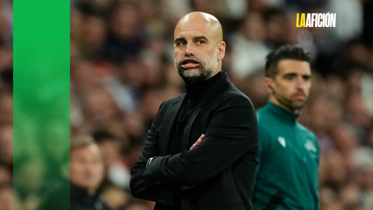 Pep Guardiola se quejó por el césped del Santiago Bernabéu (AP)