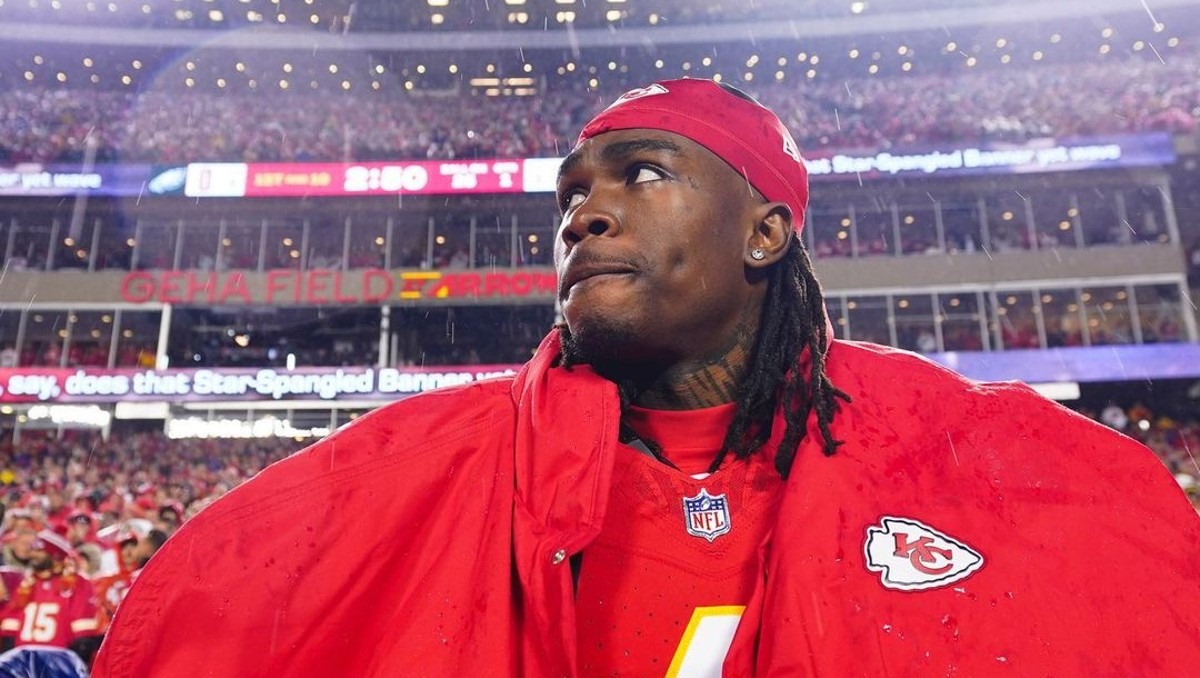 Rashee Rice, receptor de 23 años de los Kansas City Chiefs (@doub11e_r)