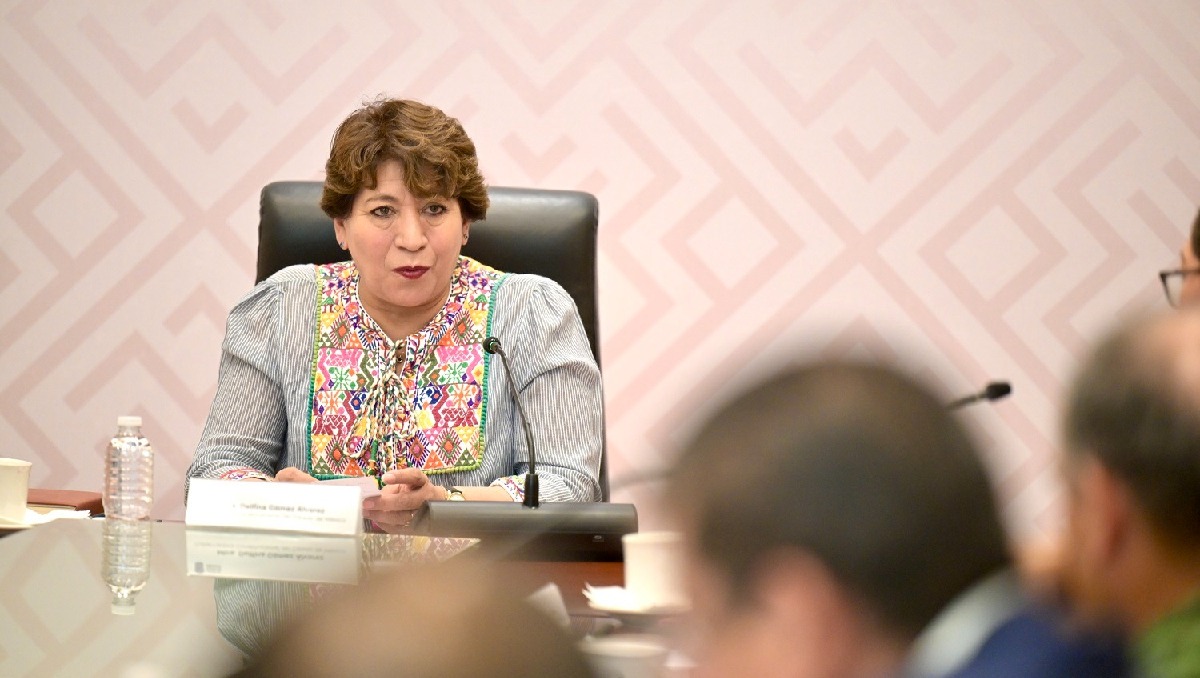 Delfina Gómez en la Mesa de Coordinación para la Construcción de la Paz. Foto: (Especial)