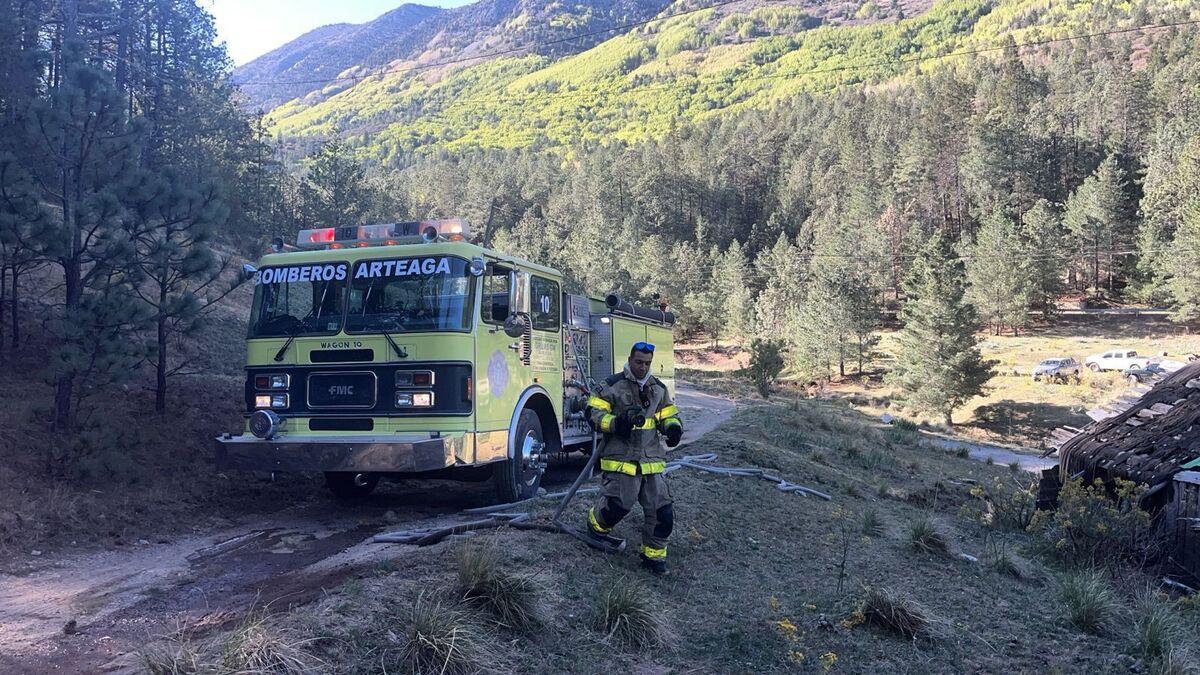 El incendio fue detectado en una cabaña. | Especial