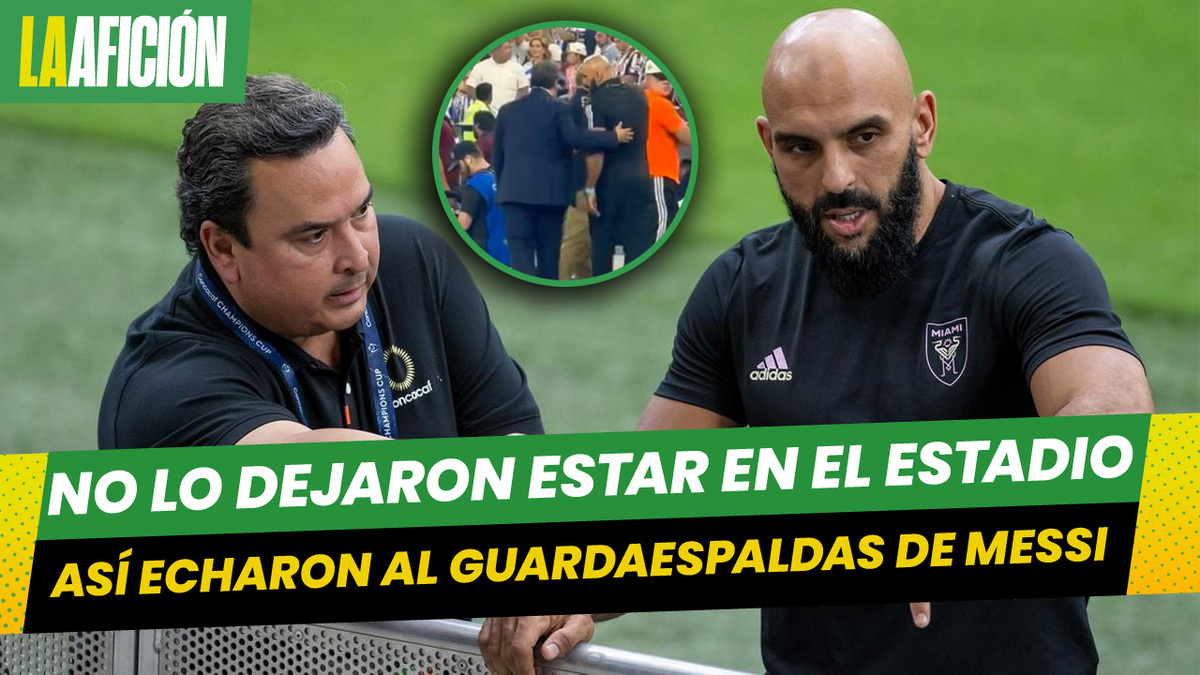 Guardaespaldas de Lionel Messi es sacado de la cancha del Estadio BBVA