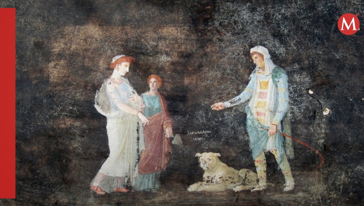 Uno de los frescos que se encontraron | AFP