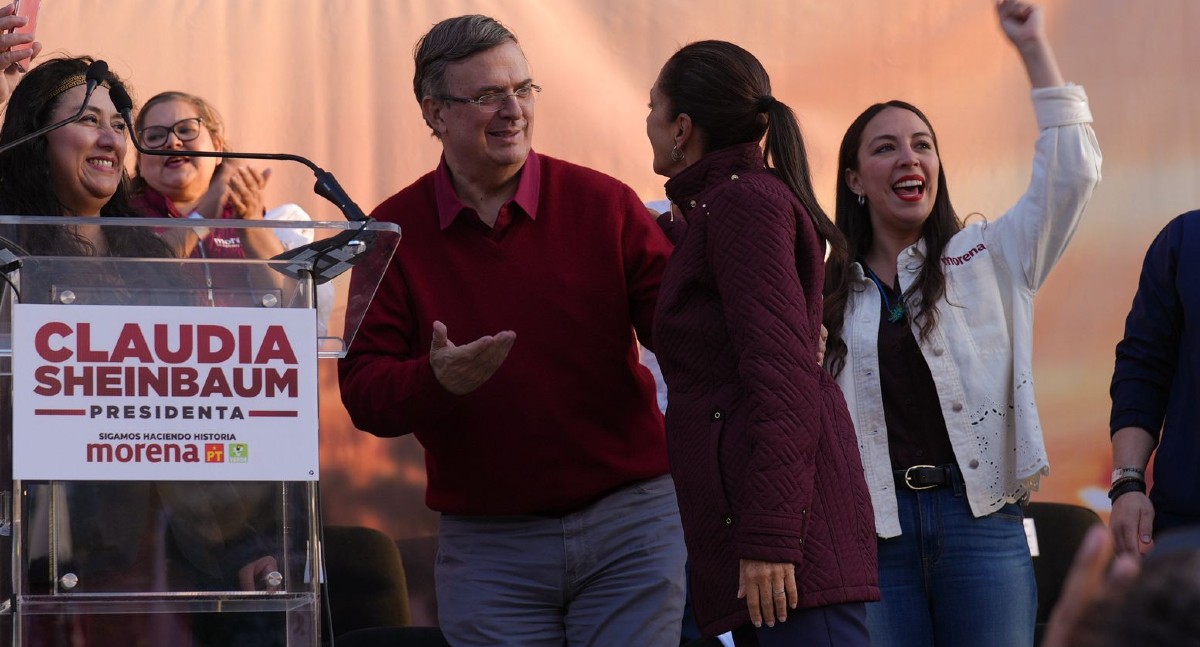 Marcelo Ebrard acompañó a Sheinbaum durante su gira. | Especial