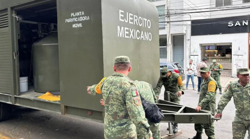 Sedena coloca 2 plantas para purificar agua contaminada en la alcaldía Benito Juárez