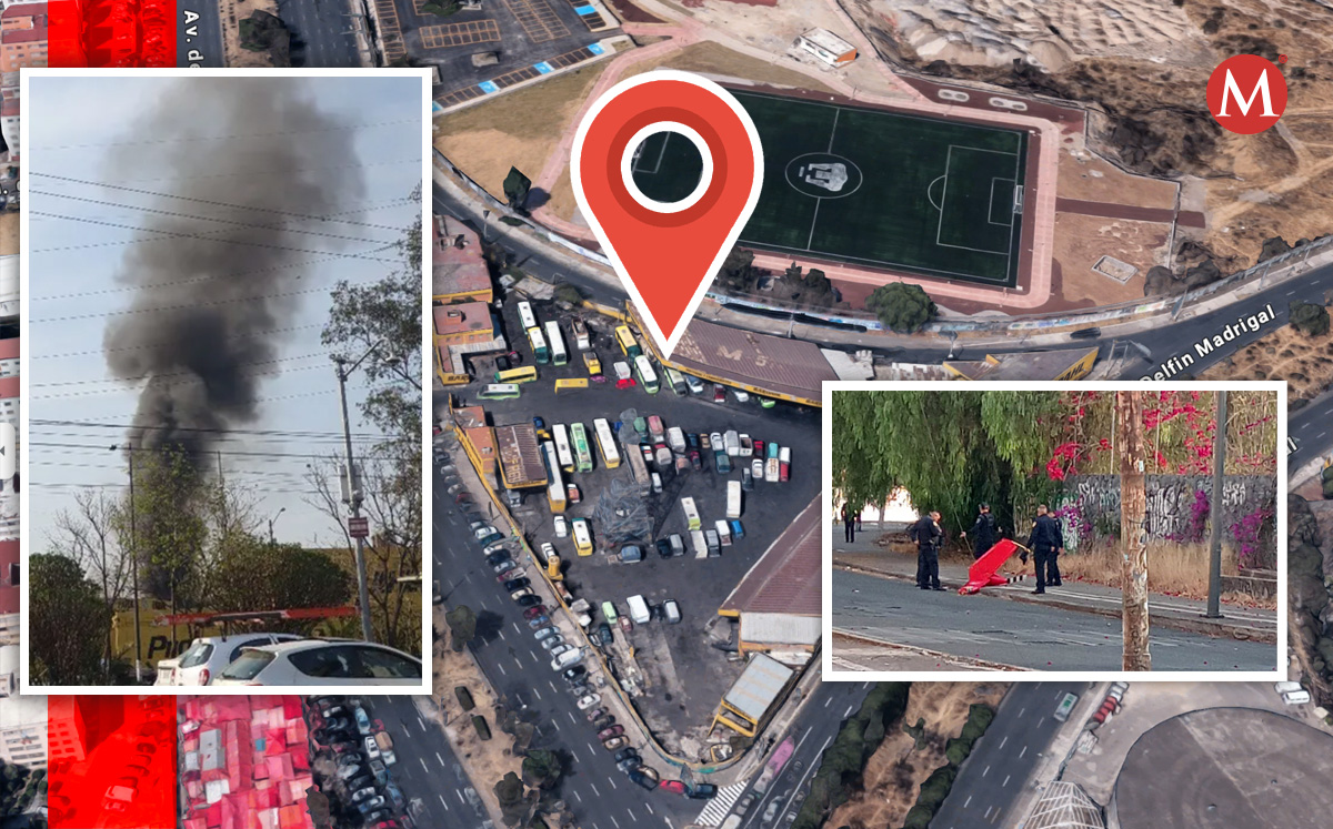 La aeronave se desplomó sobre un predio ubicado en la alcaldía Coyoacán.
