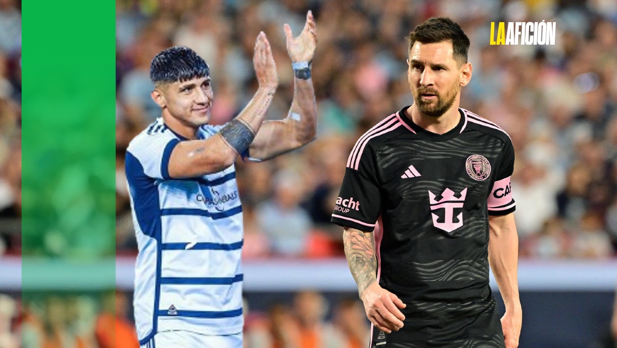 Alan Pulido intercambió playera con Lionel Messi tras el Sporting vs Inter Miami (EFE / Instagram @alan_pulido17)