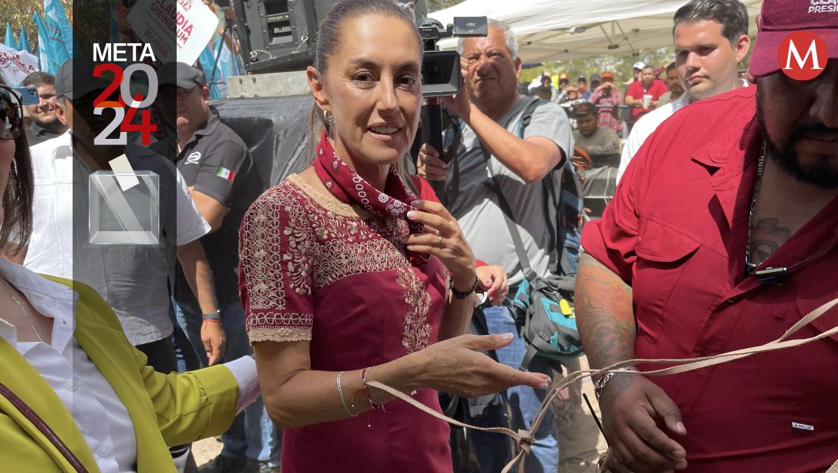 La candidata presidencial de Morena, Claudia Sheinbaum, en Los Mochis. | José Antonio Belmont