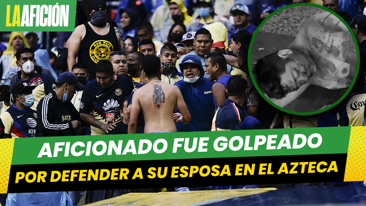 Aficionado es golpeado en las gradas del Estadio Azteca