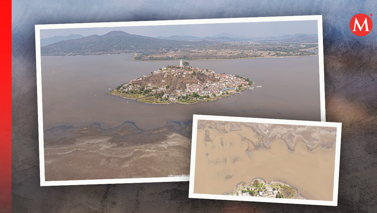 Así luce el lago de Pátzcuaro (Diseño: Milenio)