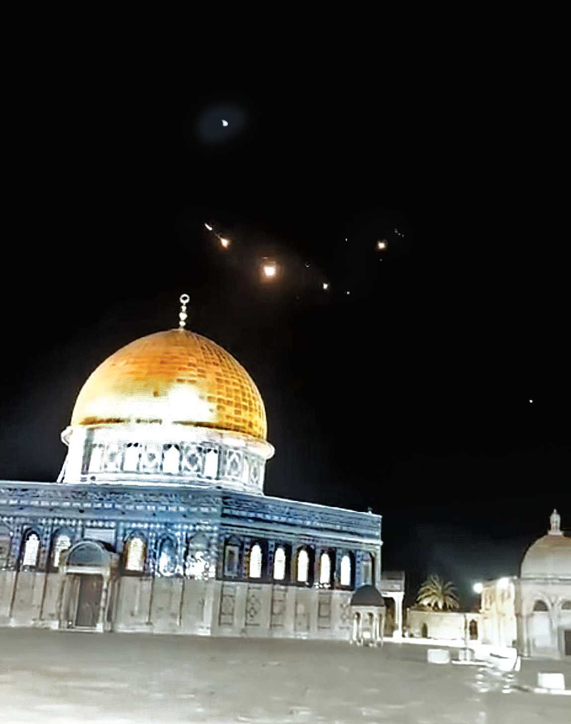 Drones lanzados por Irán pasan sobre el Monte del Templo en Jerusalén. Especial