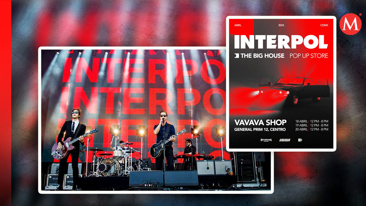 Interpol anuncia pop-up store previo a su concierto en Ciudad de México.