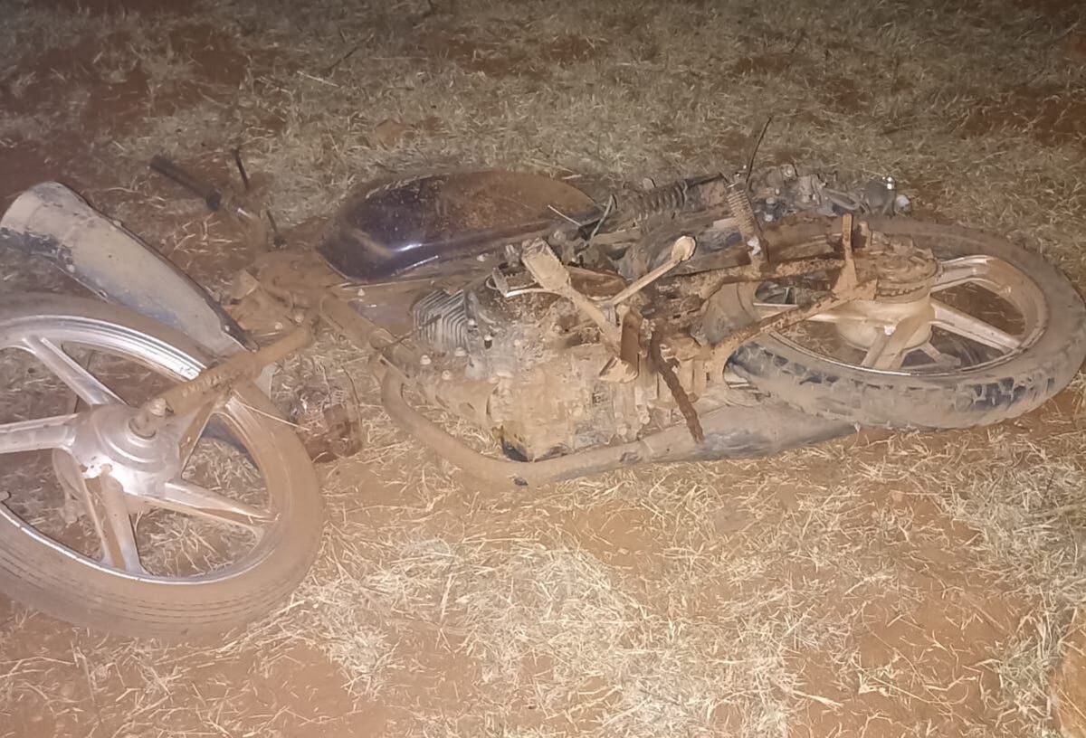 Motocicleta de la víctima.