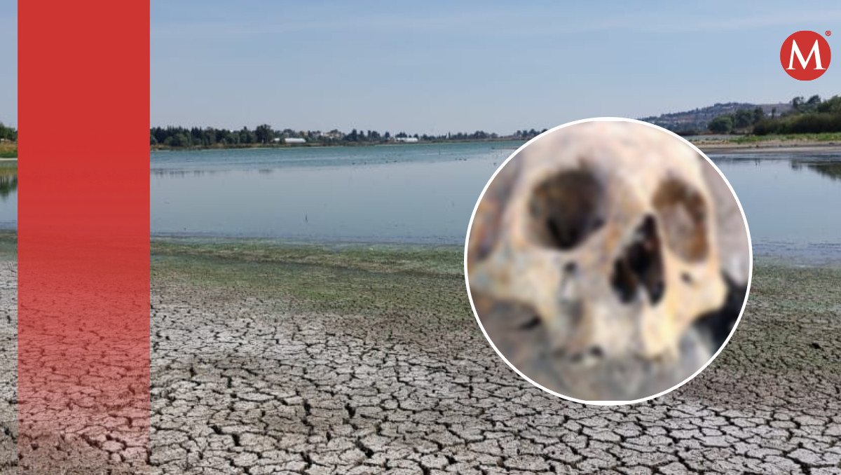 Encuentran cráneo humano en laguna de Tlaxcala tras sequía