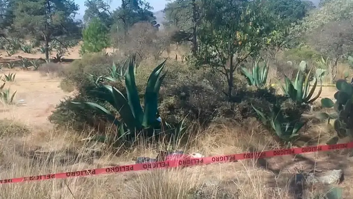 Fosa clandestina hallada en Singuilucan.