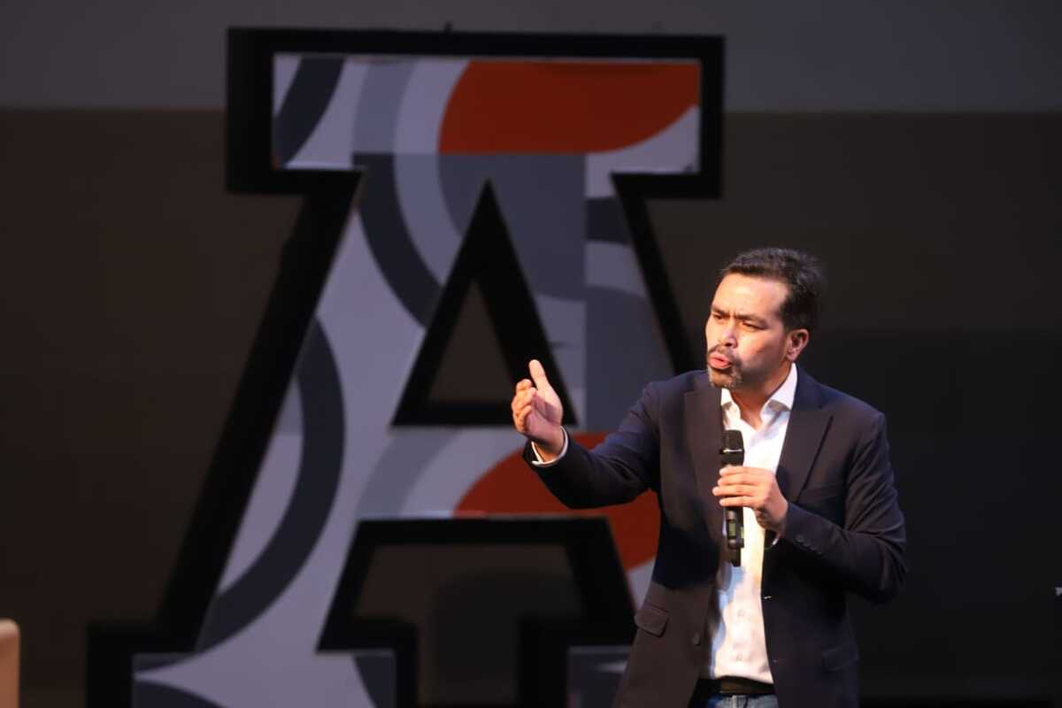 Jorge Álvarez Máynez en la Universidad Anáhuac. | Foto: Jesús Quintanar.