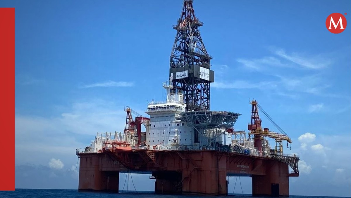 Plataforma petrolera en campo Arenque, frente a costas de Tampico, en el Golfo de México.