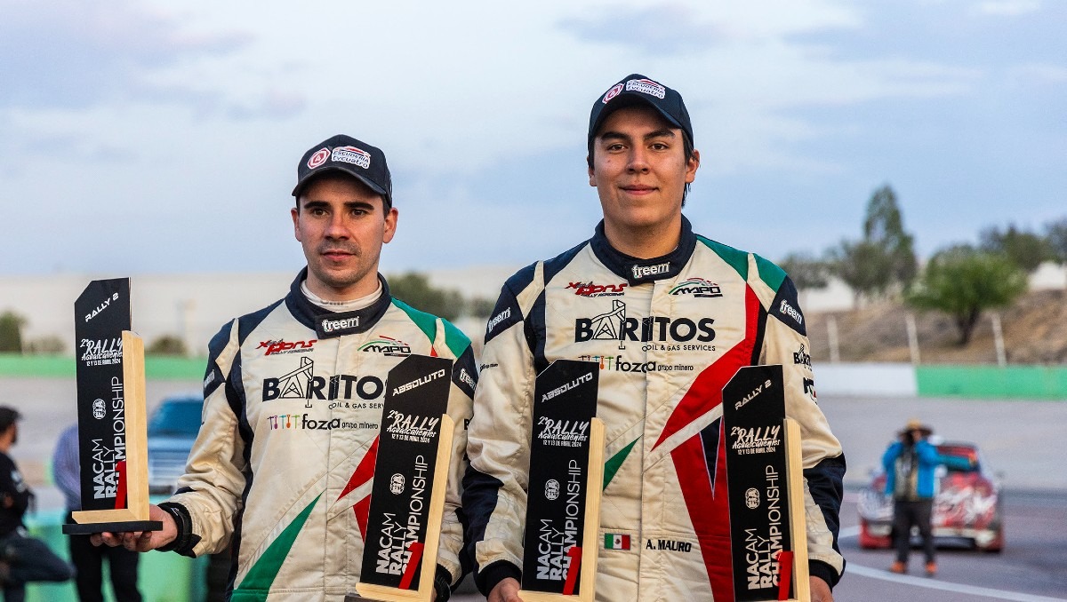 Alejandro Mauro de Escudería TV4 Guanajuato triunfa en el Rally Aguascalientes (Cortesía)