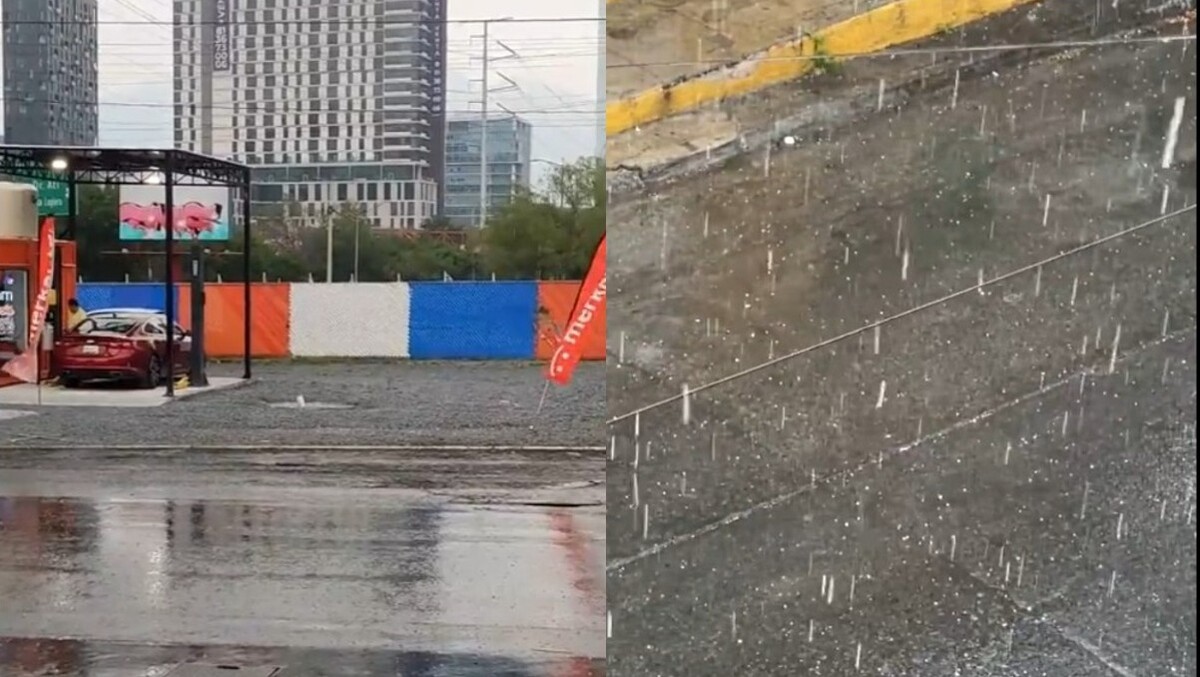 Cae lluvia y granizo en Monterrey y el área metropolitana. Foto: Especial