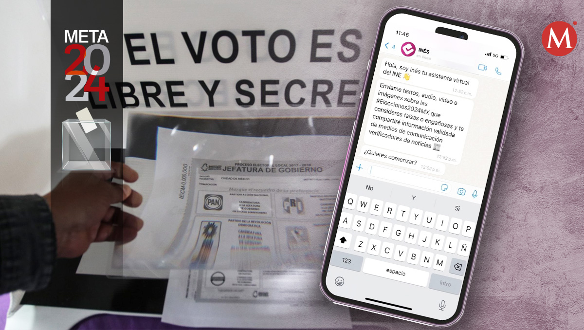 ¿Cómo funciona el chatbot del INE en WhatsApp? | Diseño: Óscar Ávila.