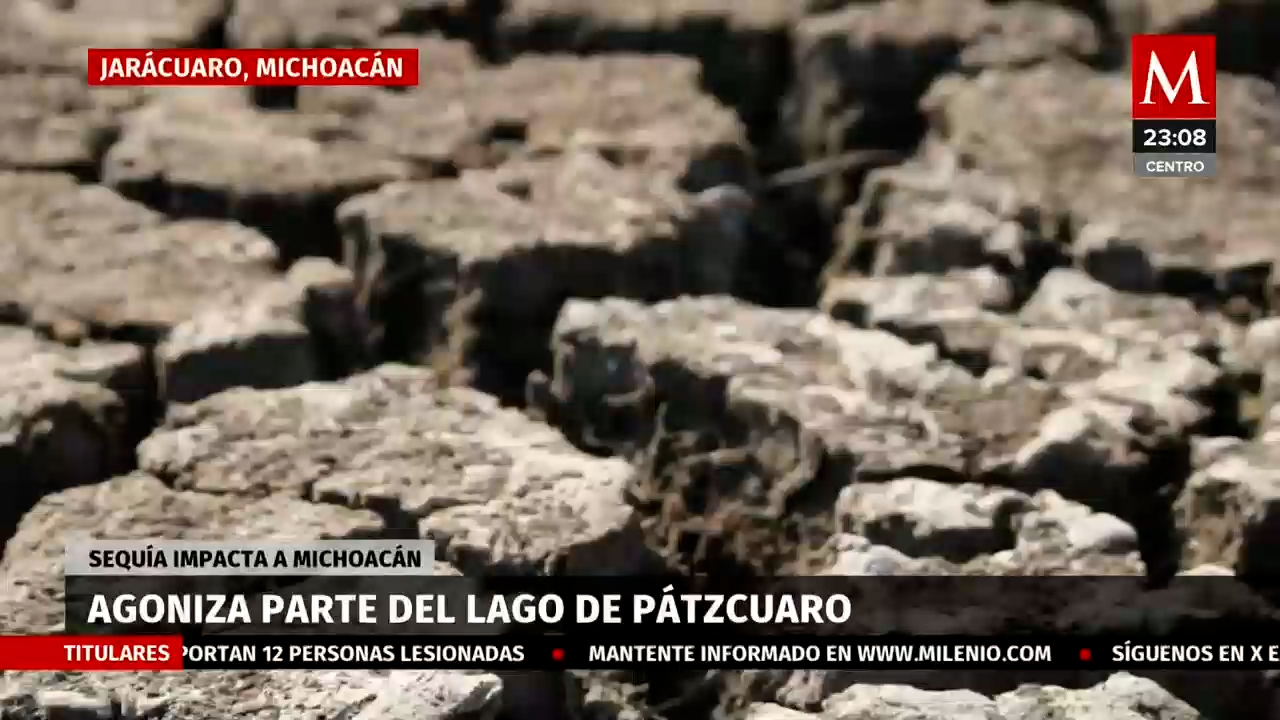 El lago de Pátzcuaro en Michoacán se seca por el calor extremo