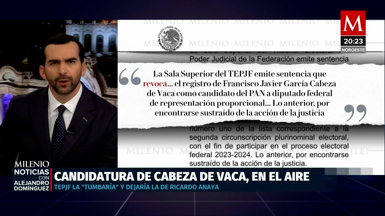Magistrada Otálora propone cancelar candidatura de Cabeza de Vaca y validar la de Anaya
