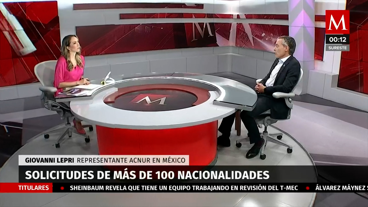 México, destino importante para solicitantes de refugio, afirma Giovanni Lepri de la ACNUR