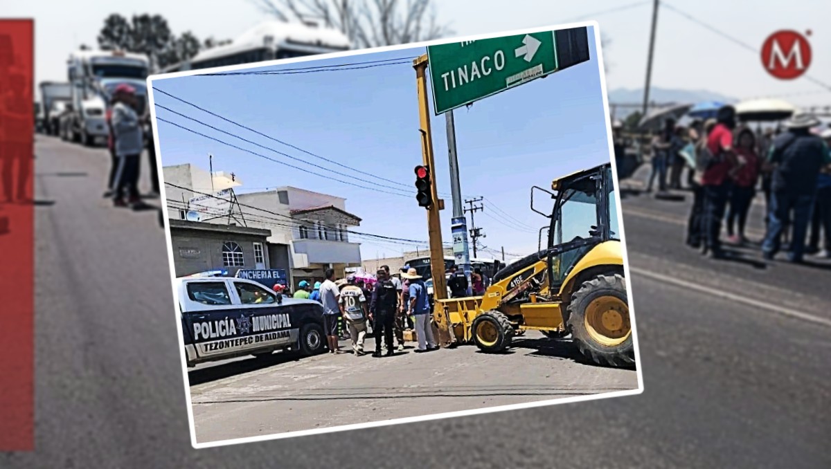 Residentes de El Tinaco bloquean la carretera Mixquiahuala-Tlahuelilpan