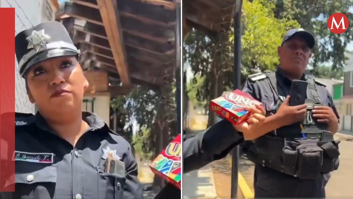 Policías de Toluca detienen a jóvenes por jugar UNO. Foto: (Especial)