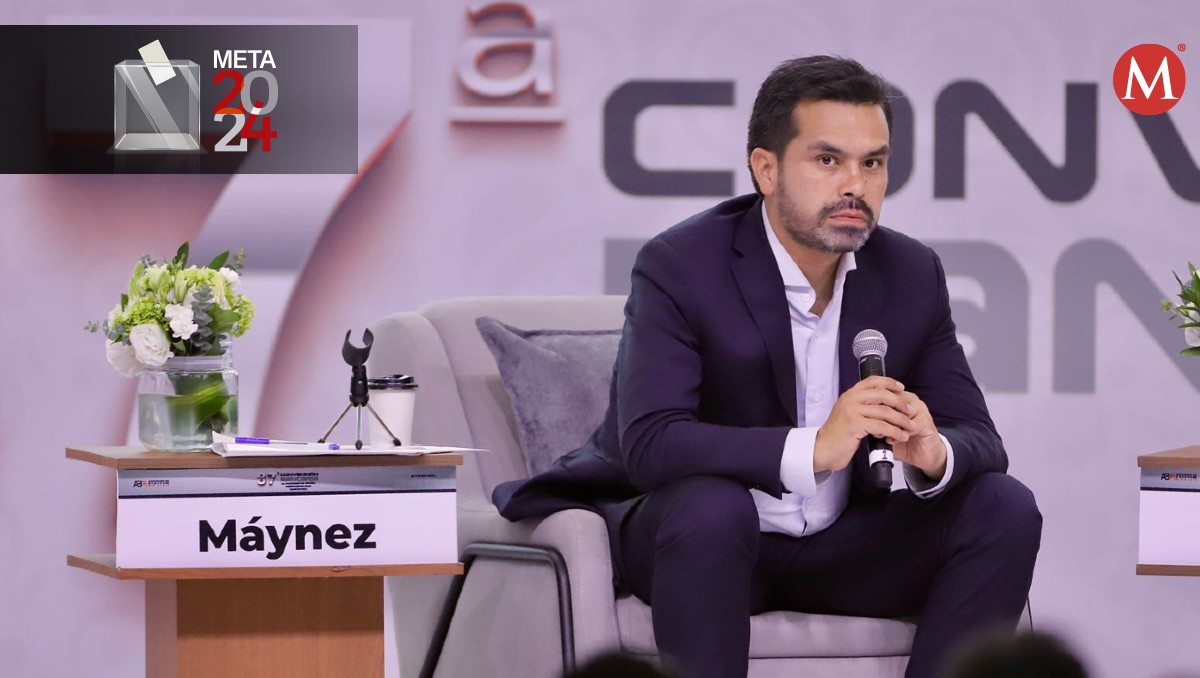 Álvarez Máynez en la 87 Convención Bancaria. | Foto: Ariel Ojeda