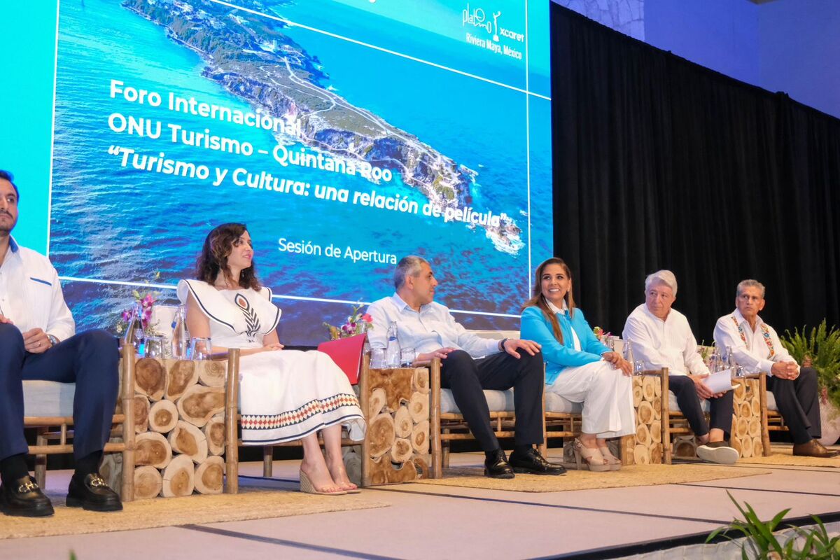 Mara Lezama en reunión con el líder mundial del turismo, Zurab Pololikashvili.