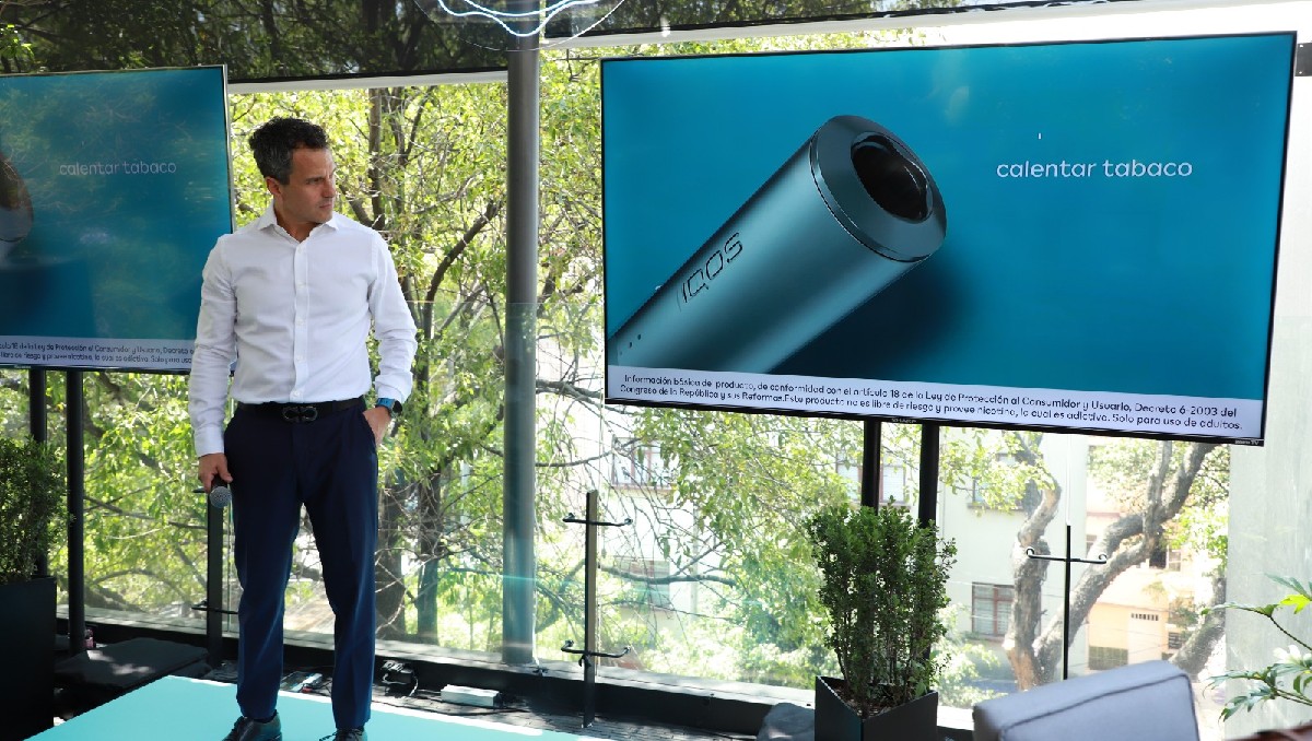 Presentación de IQOS Ilumina, por Leonardo de Alencar, Vicepresidente de productos Sin Humo Philip Morris México. Foto: Juan Carlos Bautista.