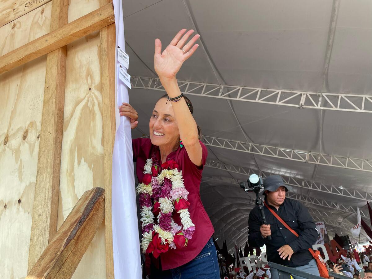 Claudia Sheinbaum en Chiapas.
