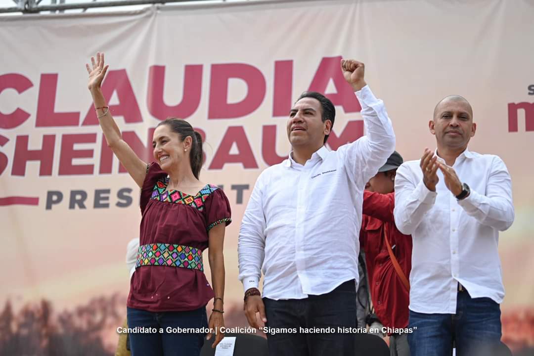 Claudia Sheinbaum y  Eduardo Ramírez Aguilar en Chiapas | Especial