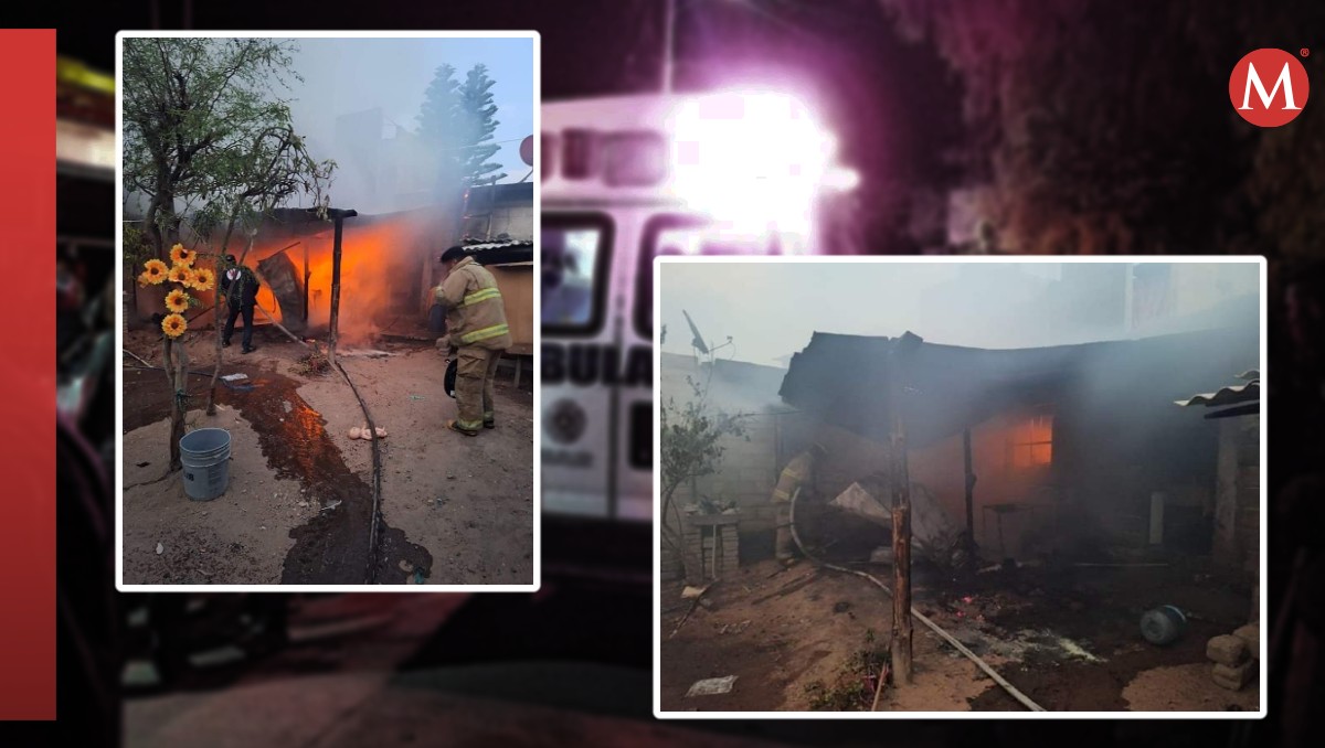 Explota tanque de gas y provoca incendio en vivienda