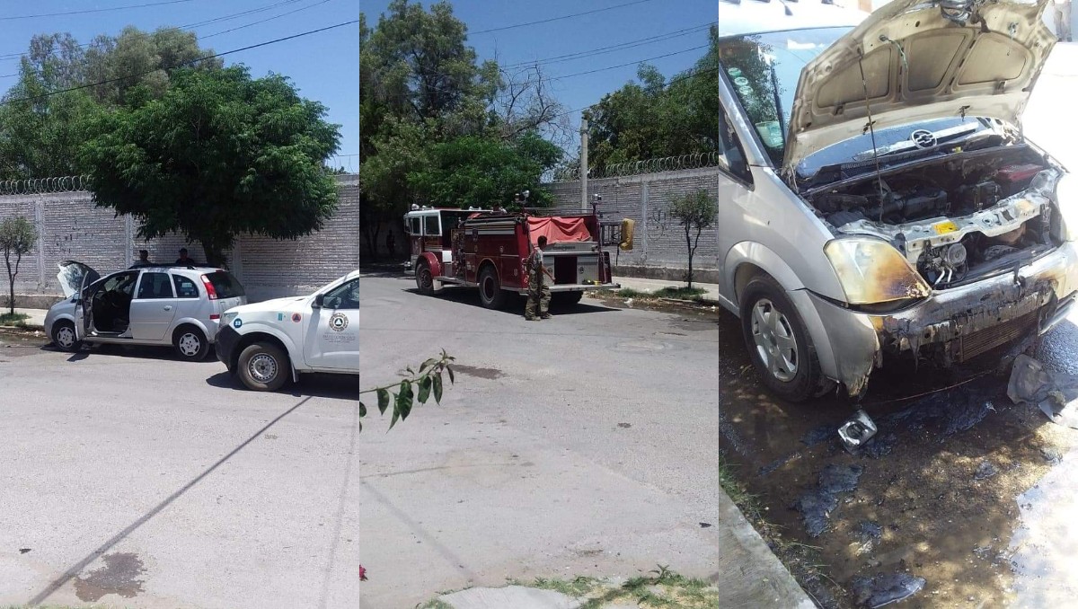 Incendio de auto en San Pedro.