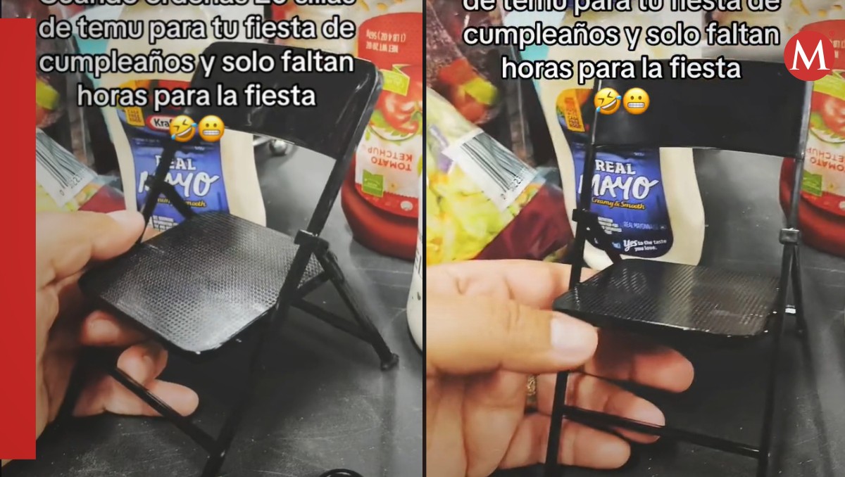Mujer ordena sillas de Temu para su cumpleaños y eran de juguete