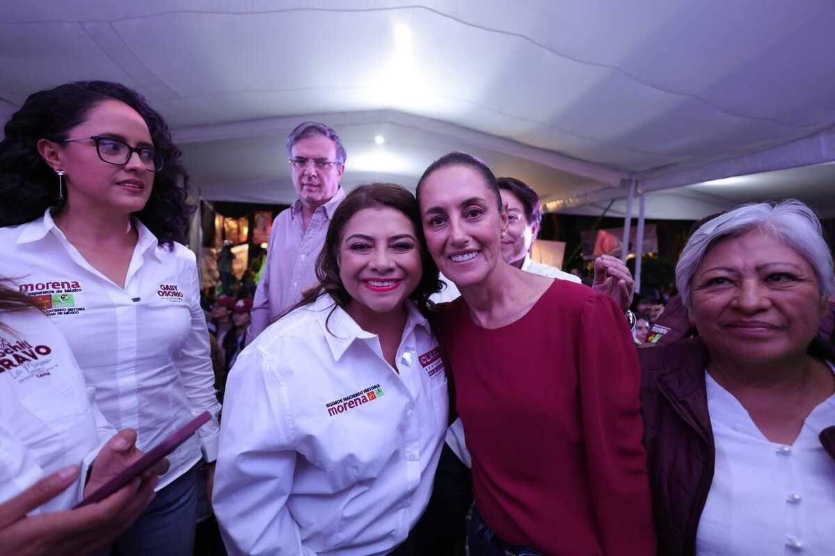 Claudia Sheinbaum y Clara Brugada  durante campaña en Tlalpan. | Foto: Especial