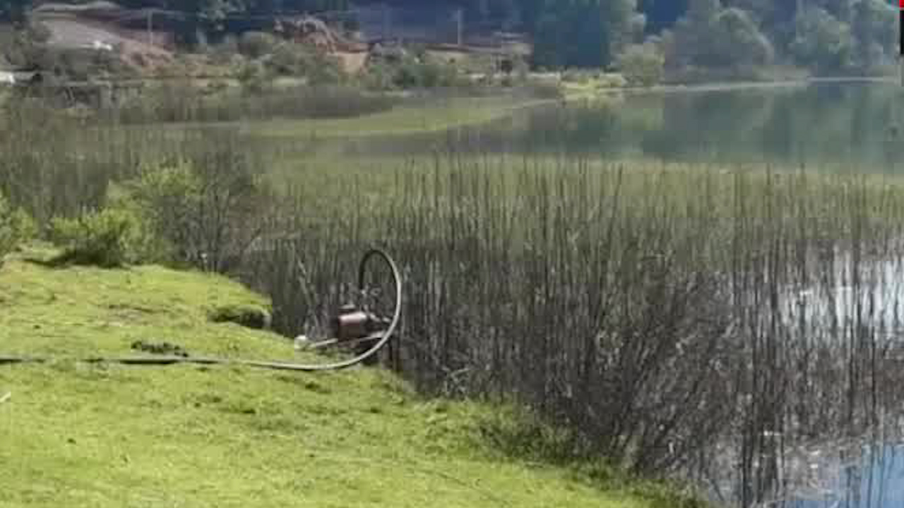 Habitantes de Michoacán deshabilitan bombas para evitar extracción hídrica ilegal en el lago de Zirahuén