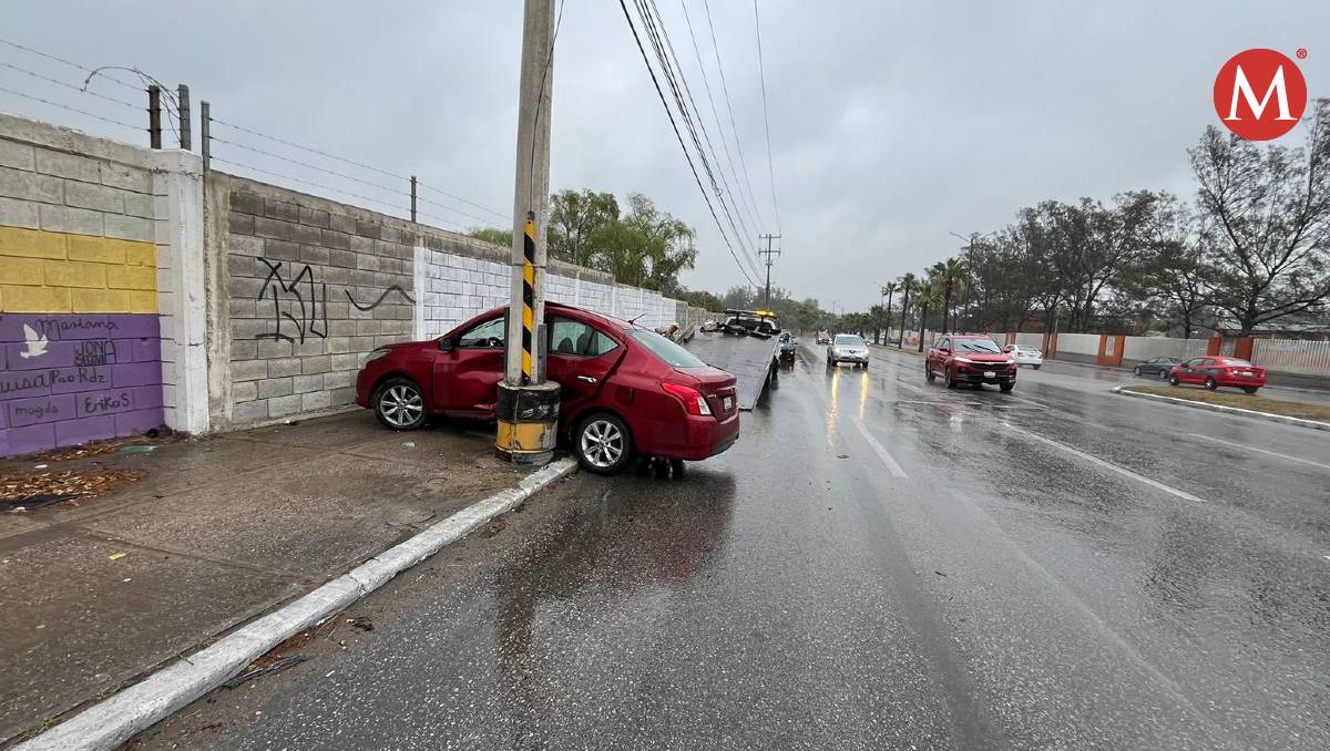 Lluvia provocó racha de choques en transitadas avenidas de zona sur de Tamaulipas.