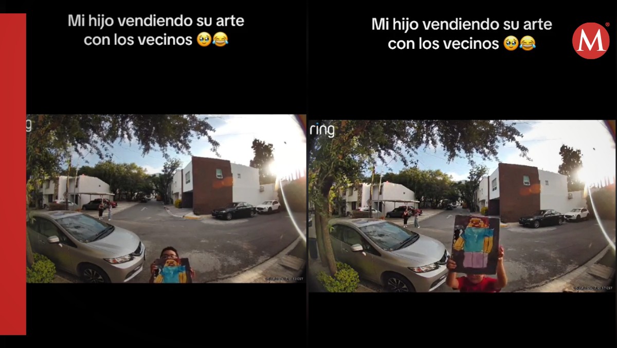 Niño vende arte tocando puertas de vecinos; se vuelve viral en TikTok